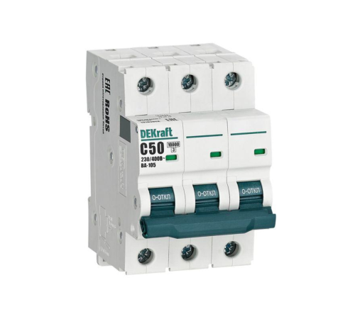 Выключатель автоматический модульный 3п C 50А 10кА ВА-105 DEKraft 13182DEK