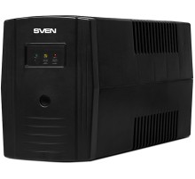 ИБП SVEN Pro 600, линейно-интерактивный, автоматический стабилизатор напряжения, 360Вт, 600Ва, 2 евророзетки, черный, габариты 100х295х145мм, 4,3кг. SVEN Pro 600 (SV-013837)