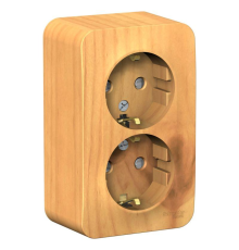 Systeme electric BLNRA011215 BLANCA О/У РОЗЕТКА двойная с заземл. со шторк. ИЗОЛ.ПЛ.,16А,250В, ЯСЕНЬ