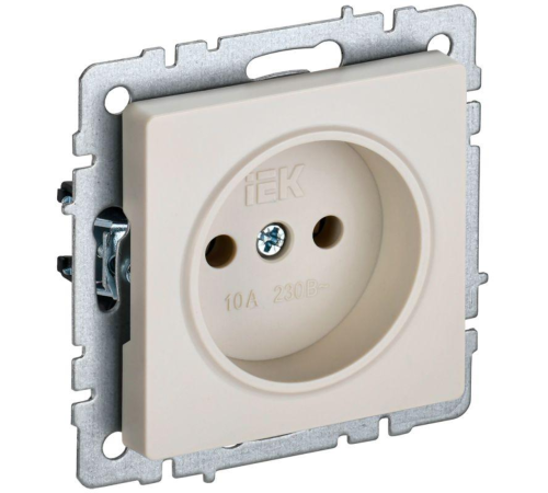 IEK BR-R10-10-K10 BRITE Роз. без з/к/ш 10А РС10-1-0-БрКр беж. IEK BR-R10-10-K10 BRITE Роз. без з/к/ш 10А РС10-1-0-БрКр беж.