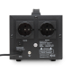 Стабилизатор POWERMAN AVS 500D, черный, ступенчатый регулятор, цифровые индикаторы уровней напряжения, 500ВА, 140-260В, максимальный входной ток 5А, 2 евророзетки, IP-20, напольный, 200мм х 150мм х 140мм, 2,3 кг. POWERMAN AVS 500D (POWERMAN AVS 500D Blac