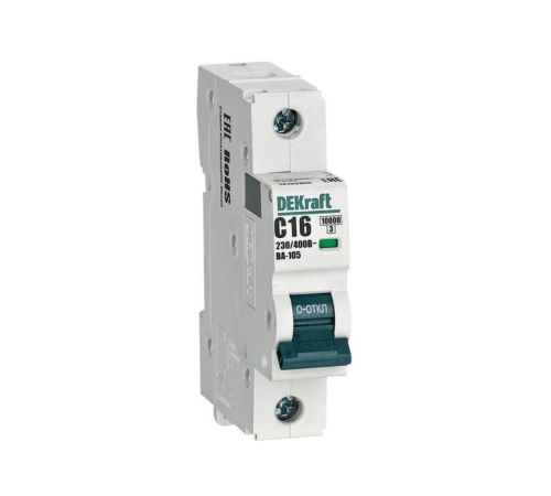 Выключатель автоматический модульный 1п C 16А 10кА ВА-105 DEKraft 13153DEK
