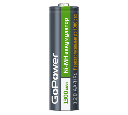 Аккумулятор бытовой GoPower HR6 AA BL2 NI-MH 1300mAh (2/20/240) блистер (2 шт.) Аккумулятор бытовой GoPower HR6 AA (00-00018318) Аккумулятор бытовой GoPower HR6 AA BL2 NI-MH 1300mAh (2/20/240) блистер (2 шт.) Аккумулятор бытовой GoPower HR6 AA (00-00018318)