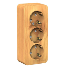 Systeme electric BLNRA011315 BLANCA О/У РОЗЕТКА 3-я с заземлением со шторками ИЗОЛ.ПЛ.,16А, 250В, ЯСЕНЬ
