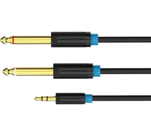 Кабель Vention аудио Jack 3,5 mm M/2Jack 6,5 mm M - 1 м Vention BACBF Кабель Vention аудио Jack 3,5 mm M/2Jack 6,5 mm M - 1 м Vention BACBF