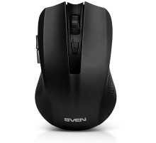 Беспроводная мышь SVEN RX-350W чёрная  (5+1кл. 600-1400DPI, SoftTouch, блист) Sven RX-350W (SV-019570)