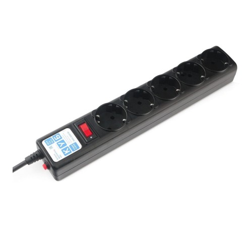 Фильтр-удлинитель Power Cube 0,5 м д/подкл. к UPS (C14), 5 розеток (черный) 10А/2,2кВт Электрическая мануфактура SPG5-B1