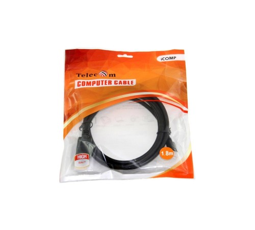 Кабель-переходник 4K*60Hz 1.2V Mini DisplayPort M <--> Display Port M 1,8м Telecom (TA682-1.8M) VCOM Telecom Mini DisplayPort (m) to DisplayPort (m) (TA682-1.8M)