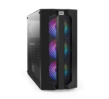 Exegate EX294966RUS Корпус Miditower ExeGate EVO-9205 (ATX, без БП, с окном, 1*USB+1*USB3.0, аудио, 3 вент. 12см с RGB подсветкой)
