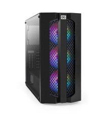 Exegate EX294966RUS Корпус Miditower ExeGate EVO-9205 (ATX, без БП, с окном, 1*USB+1*USB3.0, аудио, 3 вент. 12см с RGB подсветкой)