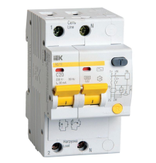 Выключатель автом. дифф. тока IEK АД12 MAD10-2-020-C-030 20A тип C 4.5kA 30мА AC 2П 230В 3мод белый (упак.:1шт)