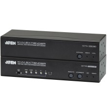ATEN CE775-AT-G Удлинитель, 2xSVGA+KBD&MOUSE USB+AUDIO+RS232, 300 метр., 1xUTP Cat5e, SPHD15+2xHD-DB15+2xUSB A-тип + 2xMINI JACK+DB9, Female, с KVM-шнуром USB 1.8м., Б.П. 220> 5.3V