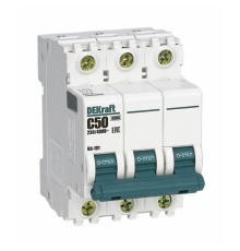 Выключатель автоматический модульный 3п C 50А 4.5кА ВА-101 DEKraft 11083DEK