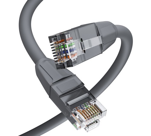GCR Патч-корд прямой 7.5m LSZH UTP кат.6, серый, 24 AWG, литой без фиксатора, ethernet high speed, RJ45, T568B, GCR-52753 Greenconnect GCR-52753