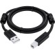 GCR Кабель PROF 3.0m USB 2.0, AM/BM, черный, ферритовые кольца, 28/24 AWG, экран, армированный, морозостойкий, GCR-52417 Кабель Greenconnect 2 м (GCR-52417)