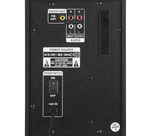 SVEN MS-1821, черный,  акустическая система 2.1, (44 Вт, Bluetooth, пульт, дисплей, FM, USB, SD) Sven SV-020774