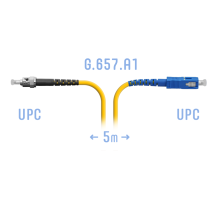 Патчкорд оптический ST/UPC-SC/UPC SM G.657.A1 5 метров