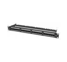 Коммутационная панель SNR, 19" неэкранированная, 1U, 24 порта, cat.6, горизонтальная заделка