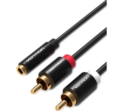 Кабель Vention аудио Jack 3,5 mm F/2RCA M - 1м Черный Кабель Vention 2RCA(m)/mini jack 3.5 mm(f) - 1 м (VAB-R01-S100) Кабель Vention аудио Jack 3,5 mm F/2RCA M - 1м Черный Кабель Vention 2RCA(m)/mini jack 3.5 mm(f) - 1 м (VAB-R01-S100)