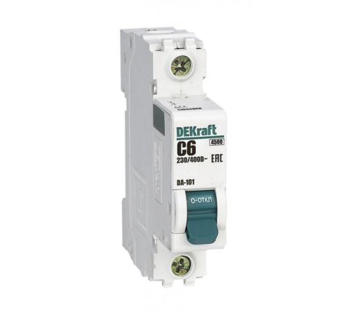 Выключатель автоматический модульный 1п C 6А 4.5кА ВА-101 DEKraft 11052DEK