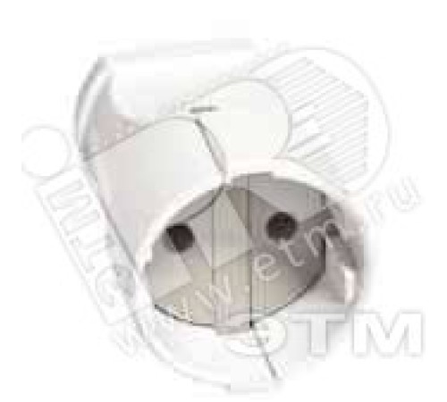 Штепсель без заземления белый