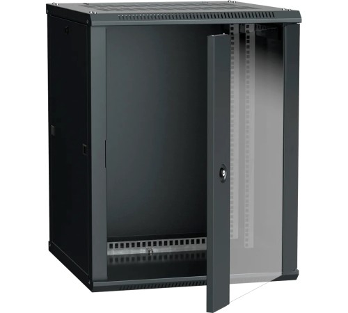 Шкаф LINEA W 12U 600x600 мм дверь стекло, RAL9005 ITK LWR5-12U66-GF, 19", 12U
