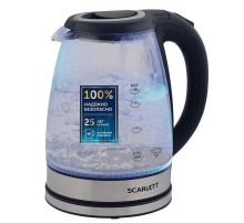 Чайник электрический Scarlett SC-EK27G88 1.8л. 1800Вт черный (корпус: стекло)