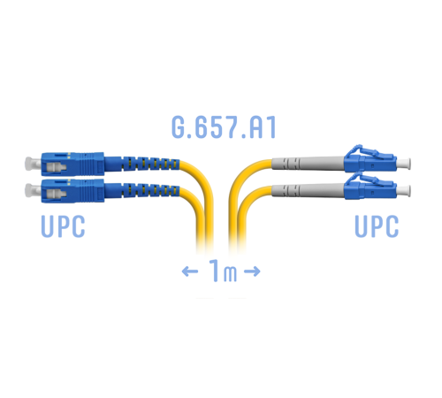 Патчкорд оптический LC/UPC-SC/UPC SM G.657.A1 Duplex 1 метр