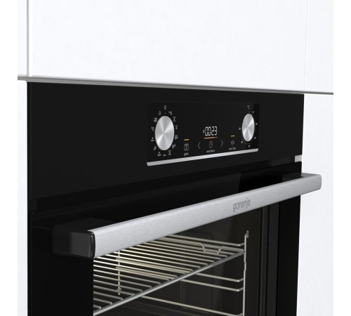 Встраиваемые электрические духовки GORENJE/ Духовой шкаф, 77л, 60 см, ExtraSteam: приготовление с паром, Очистка паром AquaClean, черный