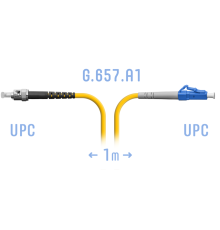 Патчкорд оптический LC/UPC-ST/UPC SM G.657.A1 1 метр