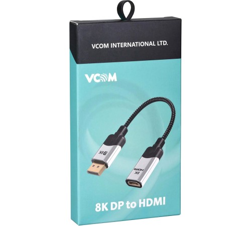 Адаптер DisplayPort(M) ---> HDMI(F) 0.15m 8K@60Hz VCOM <CG6218M-0.15> Переходник VCOM DisplayPort M/HDMI F (CG6218M-0.15) Адаптер DisplayPort(M) ---> HDMI(F) 0.15m 8K@60Hz VCOM <CG6218M-0.15> Переходник VCOM DisplayPort M/HDMI F (CG6218M-0.15)