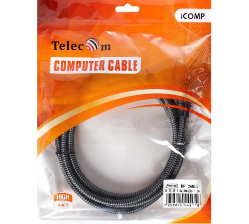 Кабель соединительный DP-DP 1.4V 8K@60Hz 1.5м, Telecom Pro <TCG750-1.5M> VCOM Кабель Telecom DisplayPort (m)/DisplayPort (m) - 1.5 м (TCG750-1.5M) Кабель соединительный DP-DP 1.4V 8K@60Hz 1.5м, Telecom Pro <TCG750-1.5M> VCOM Кабель Telecom DisplayPort (m)/DisplayPort (m) - 1.5 м (TCG750-1.5M)