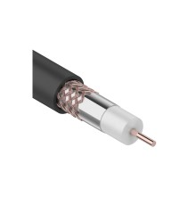 REXANT RG-6U, 75 Ом, CCS/Al/Al, 64%, бухта 100 м, черный OUTDOOR. Цена за 1м.