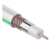 REXANT (01-2431) Кабель SAT 703 B, Cu/Al/Cu, (75%), 75 Ом, 100м., белый