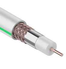 REXANT (01-2431) Кабель SAT 703 B, Cu/Al/Cu, (75%), 75 Ом, 100м., белый