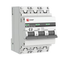 EKF mcb4763-3-02C-pro Автоматический выключатель 3P 2А (C) 4,5kA ВА 47-63 EKF PROxima