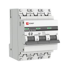EKF mcb4763-3-02C-pro Автоматический выключатель 3P 2А (C) 4,5kA ВА 47-63 EKF PROxima
