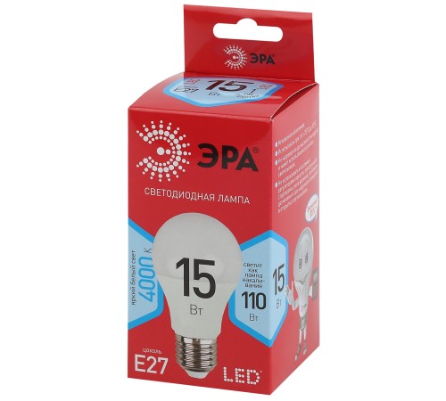 ЭРА Б0046356 LED A60-15W-840-E27 R (диод, груша, 15Вт, нейт, E27)
