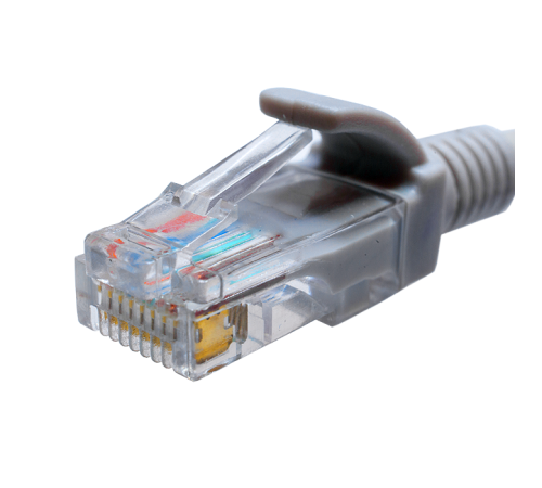 Патч-кордUTP 5e 4x2 26AWG (7x0.16mm) Cu LSZH серый 1м