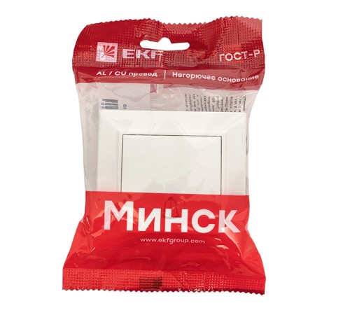 EKF ERV10-026-10 Кнопка звонка  СП, Минск, 10А, белый EKF