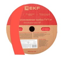 Трубка термоусаживаемая ТУТ нг 40/20 красная рулон EKF PROxima