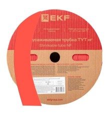 Трубка термоусаживаемая ТУТ нг 40/20 красная рулон EKF PROxima