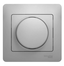 Systeme electric GSL000334 GLOSSA СВЕТОРЕГУЛЯТОР (диммер) поворотный, 300Вт, в сборе, АЛЮМИНИЙ