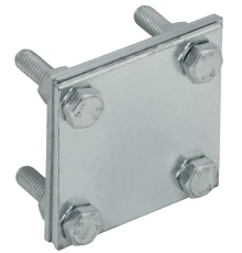 Зажим крестообразный с разделителем полоса-полоса 40мм оцинкованная сталь HDZ IEK