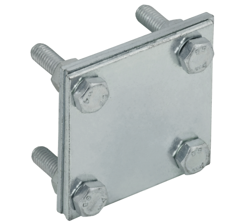 Зажим крестообразный с разделителем полоса-полоса 40мм оцинкованная сталь HDZ IEK