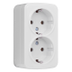 EKF EGR16-128-10 Минск Розетка 2-местная ОП 16А с заземлением белая EKF Basic