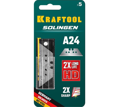 Лезвия трапециевидные KRAFTOOL SOLINGEN А24, 5 шт