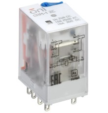 Реле интерфейсное ORM-1 2C 24В DC с LED и тест. кнопкой ONI ORM-1-2C-DC24V-L-B