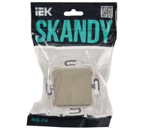 SKANDY Выключатель 1-клавишный проходной 10А SK-V02B бежевый IEK SKANDY Выключатель 1-клавишный проходной 10А SK-V02B бежевый IEK