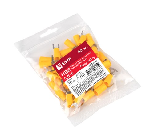 EKF nvi-5.5-5n Наконечник вилочный изолированный НВИ 5.5-5 (50шт.) EKF PROxima